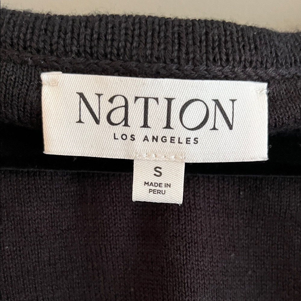 Nation LTD Carrer Black Crochet Midi Dress size S/M - Picture 6 of 12